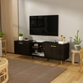 thumbnail image 7 of OXYLIFE Entertainment Center TV Console with 2 Storage Cabinet and Shelves, TV Stand for Living Room Bedroom, 7 of 7