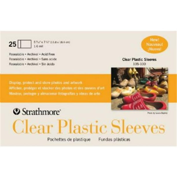 Strathmore ST105-100 Manchons en Plastique Transparent