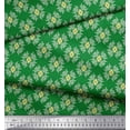 thumbnail image 3 of Soimoi Green Heavy Canvas Fabric Artistic Flower Damask Print Sewing Fabric Yard 58 Inch Wide, 3 of 5
