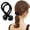 Black, variant on Hair Rope for Women - Thick Nylon Hair Tie with Knotted Design for High Ponytail Enhancing Fast Stylish Styling for Everyday Use
