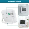 thumbnail image 3 of Termómetros de interior Higrómetro Termómetro digital de ambiente y medidor de humedad con reloj Temperatura y humedad, 3 of 7