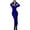 Blue, variant on Velvet Bodycon Dress for Women Sweetheart Neck Puff Long Sleeve Ruched Slim Fit Maxi Dress Y2k Party Clothes Black S