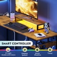 thumbnail image 6 of GALAXHERO L Shaped Gaming Desk with Drawers and Storage, L Shaped Desk with LED Lights, PC Desk with Monitor Stand, Corner Desk for Home Office (Rustic Brown, Power Outlets, 60 Inch), 6 of 7