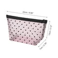 thumbnail image 2 of 3 Pcs Mesh Flocking Heart Pattern Makeup Bag for Vacation Pink Mesh Fabric, 2 of 6