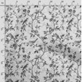 thumbnail image 3 of Soimoi Bird & Flowers Print Silk Fabric Decor Sewing Fabric By The Yard 42 Inch WideDecorative Fabric For Shirts, Suits, Ties-Gray, 3 of 5