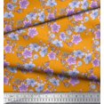 thumbnail image 3 of Soimoi polyester Crepe Fabric Leaves & Buttercup Floral Printed Fabric 1 Yard 52 Inch Wide, 3 of 3