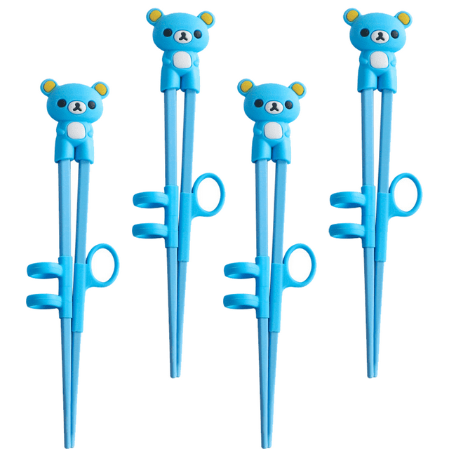 4 palillos para niños, ayuda de aprendizaje para niños, palillos de entrenamiento con animales para principiantes