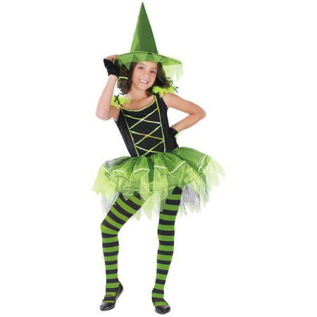 Ballerina Witch Green Chld Lg Costume Item - Funworld