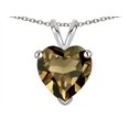 thumbnail image 2 of Star K � 8mm Heart Genuine Smoky Quartz Pendant Necklace, 2 of 9