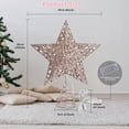 thumbnail image 3 of 10Inch Christmas Tree Topper Star, GoXteam Silver Christmas Ornaments Treetop, LED Light Up Tree Toppers Christmas Tree Decoration, Glittered Metal Christmas Star for Christma Tree Ornament Decor, 3 of 7