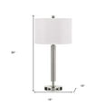 thumbnail image 3 of 30" Nickel Metal Usb Table Lamp With White Drum Shade, 3 of 6