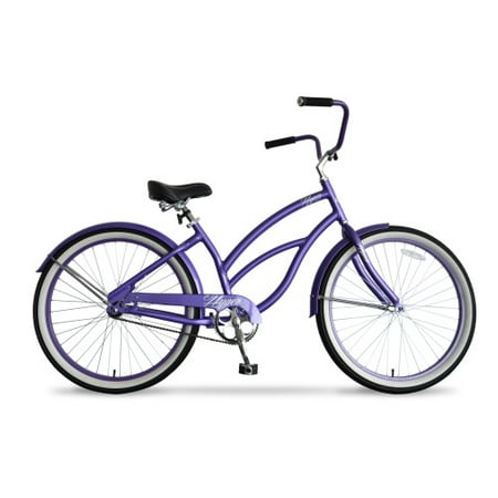 Hyper Bicycle Women s 26 Inch Beach Cruiser Bike  Purple