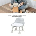 thumbnail image 3 of Tabouret Roulant Bas, Petit Rouleau Acrylique Silencieux avec Support Dorsal, Solide et Durable pour Usage Domestique et Professionnel, Pratique pour Tabouret à Chaussures, Repose-Pieds, Chaise de Pédicure, 3 of 7