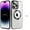 Black, variant on Decase Clear Silicone Case for iPhone 14 Pro with Mag-safe, Slim Fit Magnetic Back Cover Soft TPU Electro-plating Bumper, Thin Cute Camera Shockproof Protective Case, Purple