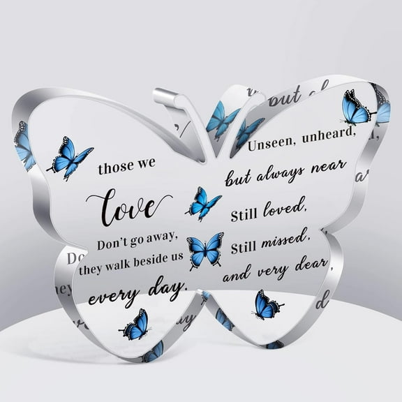 Dalrosia Sympathy Gifts Memorial Bereavement Gifts Acrylic Butterfly Loss of a Mother Sympathy Gifts Remembrance in Memory of Loved Gifts Loss of Father Husband Condolences Gift for Loss