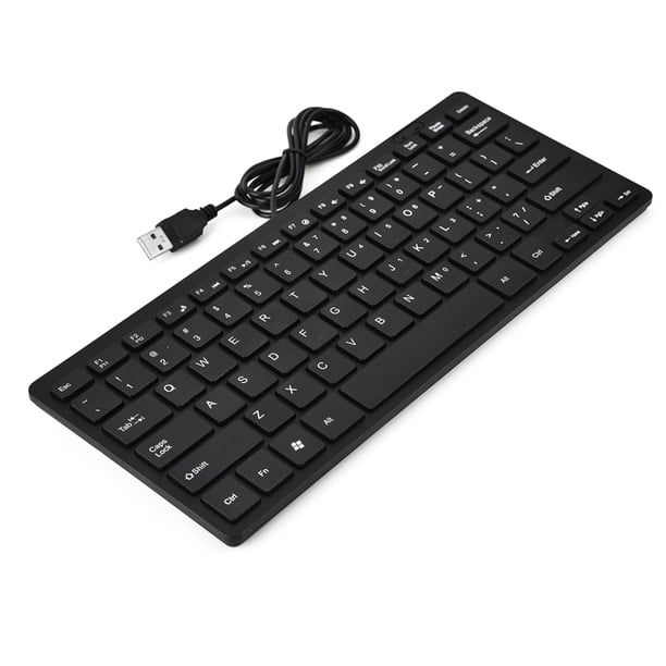 Teclado Compacto, 78 Teclas Teclado Con Cable Teclado Con Cable Teclado USB Mini Teclado Teclado Delgado Con Cable Reemplazo para Computadora de Escritorio PC Portátil