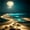 Moonlight Beach, variant on 5D Diamond Art Kits for Adults, Moon Waterfall Wall Art, 12x16 Inches, Home Decor, DIY Craft Kit, Relaxing Art Project