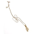 thumbnail image 4 of Collar con dije de oro laminado letra brillos F, 4 of 6