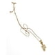thumbnail image 4 of Collar con dije de oro laminado letra brillos F, 4 of 6