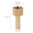 thumbnail image 2 of 6mm Hose ID x 1/8" NPT Female Pipe Car Brass Hose Tail Barb Fitting Connector for Joiner Air Water Fuel Pipe - 5pcs, 2 of 6