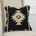thumbnail image 5 of Black Beige Tribal Woven Down Filled Throw Pillow, 5 of 8