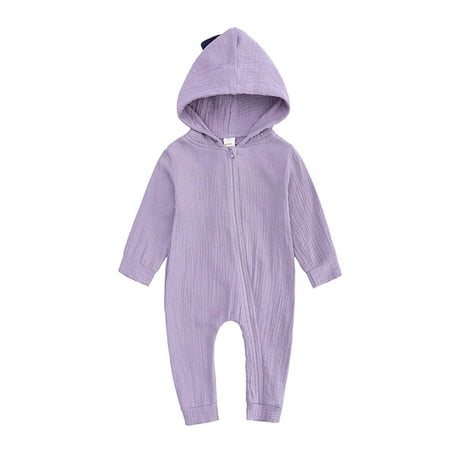 

Odeerbi Clearance Autumn Winter Baby Girls Boys Clothes Romper dinosaur Hooded Jumpsuit Overalls