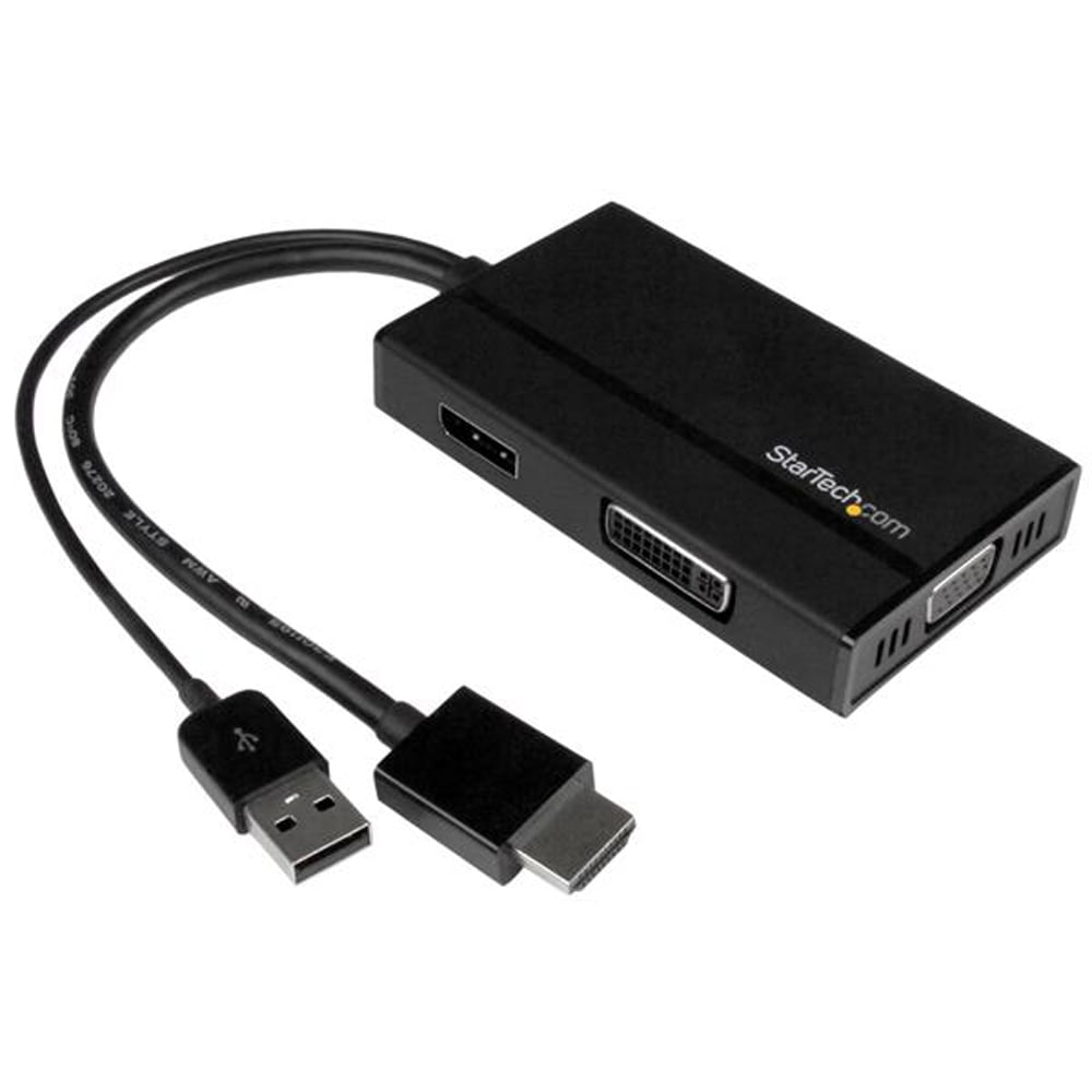 Travel A/V Adapter 3in1 HDMI to DisplayPort, VGA or DVI