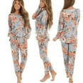 thumbnail image 2 of LYXSSBYX Sweatsuits 2pcs Sets Womens 2Pcs Women Tracksuit Flower Printing Pants Sets Leisure Wear Lounge Wear Suit, 2 of 6
