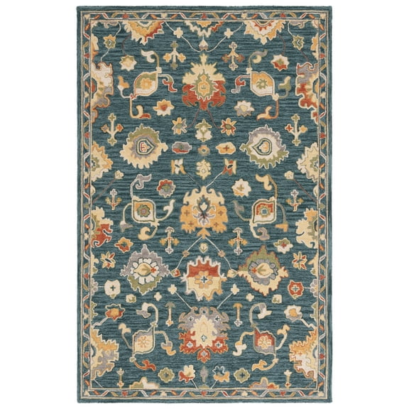 SAFAVIEH Metro Musa Floral Area Rug, Dark Grey/Red, 8' x 10'