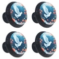 thumbnail image 2 of 4 Pcs Peace Dove Knobs for Kitchen Cabinet Cupboard Dresser Bookcase Drawer Pulls Handles Round Home Decor, 2 of 8