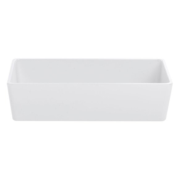 HUBERT® Food Pan1/3 Size White Melamine Modular Pan - 6 3/5" L x 12" W x 3" H