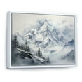 thumbnail image 2 of Designart "Minimalism Winter Mountains Summit painting I" Landscapes Floater Framed Canvas Print, 2 of 7