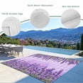 thumbnail image 3 of Purple Lavender Outdoor Rug for Patio/Deck/Porch, Non-Slip Large Area Rug 3 x 5 Ft, Spring Watercolor Wildflowers Plant Plaid Indoor Outdoor Rugs Washable Area Rugs, Camping Rug Carpet Runner, 3 of 8