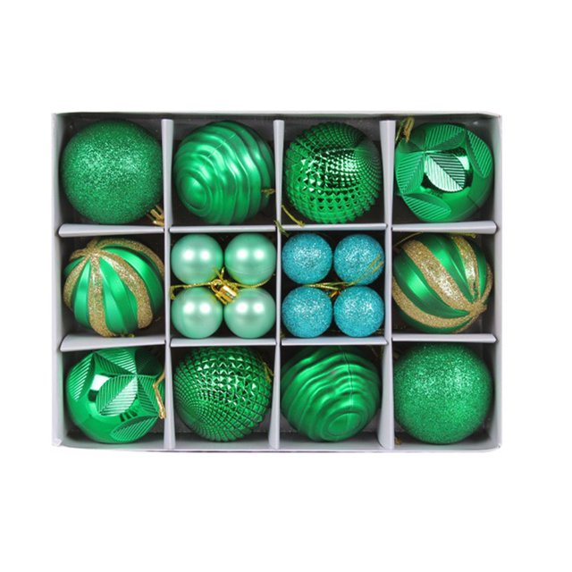 26Pcs Christmas Tree Balls Bright Adorable Festival Prop Exquisite Tree Ornament Ball Pendant Home Decor