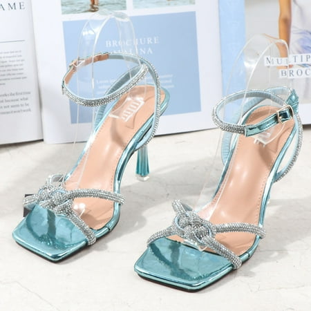 

Fjofpr Women Shoes Clearance Summer Shoes Buckle Strap Thin High Heels Open Toe Sandals Party Shoes