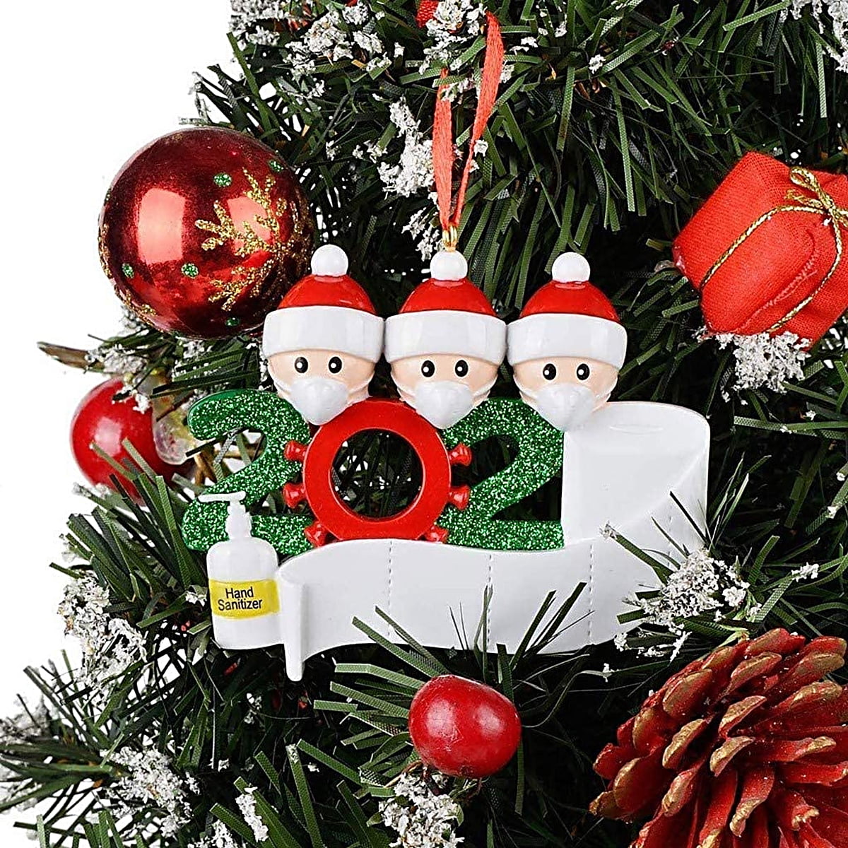 2020 Chritsmas Decorations Xmas Tree Hanging Pendant Home Decor Christmas Baubles Party Supplies for Christmas Keepsake B 2020 Christmas Ornament Santa Quarantine Ornament Christmas Tree Decoration
