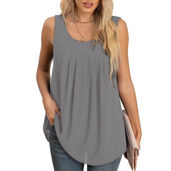 Blusa sin mangas de gasa de verano para mujer, blusa sin mangas de gasa de verano para mujer, blusa sin mangas de gasa de verano para mujer, durabilidad mejorada