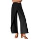 thumbnail image 4 of Pantalones anchos casuales Allegra K para mujer, con cintura alta elástica y abertura lateral, pantalones sueltos M negros, 4 of 6