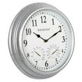 thumbnail image 2 of Kiera Grace Indoor/Outdoor Silver Galvin 12" Plastic Wall Clock, 2 of 9