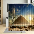 thumbnail image 5 of Golden Universe Starry Sky Shower Curtain 3D Dream Space Landscape Mountain Peak Water Surface Planetary Bathroom Curtains Sets, 5 of 6