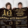 thumbnail image 3 of Happy 50th Birthday Gifts Throw Blanket for Men 50 Years Ago 1973 Birthday Gift Ideas for Women Wife Husband Soft Black Gold Flannel Fleece Blanket for Sofa Couch Party Decorations, 55'' x 70'', 3 of 5