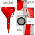 Flex Funnel Wide Mouth Flexible Funnel with Handle, Automotive