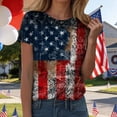 thumbnail image 2 of mgoYE T-Shirt for Women 250th Anniversary USA Shirt Women's American 250th Anniversary Printed Casual Sweatshirt 250 Years 1776–2026 Patriotic Shirt|Dark Blue XL, 2 of 7