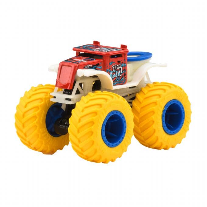 Hot Wheels Monster Trucks Glow in The Dark Collection, Skelesaurus Night Shifter Gotta Go, Die-Cast Vehicle Set, Ages 3+ JFX08