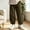Army Green, variant on Xdegoge Tween Girls Jogger Pants Elastic Waist Athletic Loose Casual Wide Leg Sports Sweatpants with Pockets Running Sports Activewear Trousers