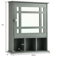 thumbnail image 2 of Gymax Wall Mount Mirrored Medicine Cabinet with Adjustable Shelf, Grey, 2 of 10