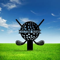 Custom Golf Memorial Metal Stake, Golfer Loss, Sympathy Sign, Grave Marker, Remembrance Stake, Memorial Plaque, Garden Decor