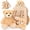 Bear-4 PCS Brown, variant on MaoGoLan 4 Pcs Bear Stuffed Animal 12.6'' Large Stuffed Bear with A Backpack and 2 Baby Bears Plush Toy