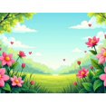thumbnail image 4 of Floral Backdrop Decoration with Daisies Pattern Perfect for Photography Props Party Supplies Event Background Banner Wedding Decor, 4 of 4