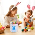 thumbnail image 4 of Decoraciones de Pascua, regalos de Pascua, adornos de Pascua, cesta de huevos de Pascua, bolsa con orejas de conejo de Pascua, cubo, bolsa de dulces para niños, bolsas de dulces Flock, 4 of 6